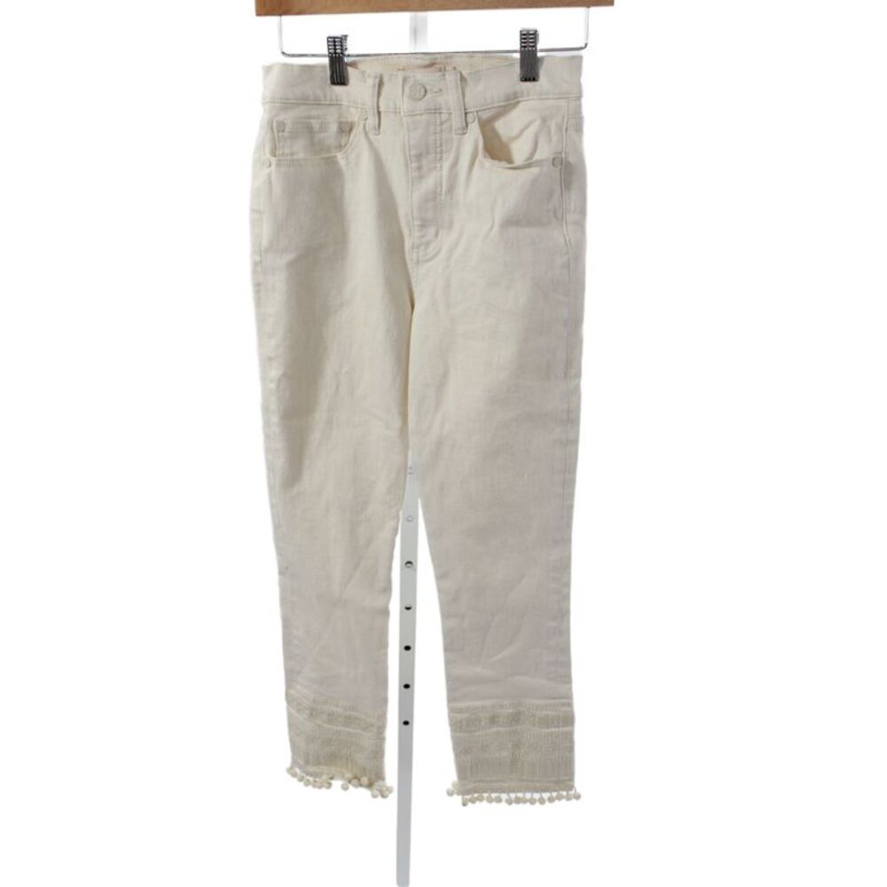 Tory Burch Womens Ivory Cropped Jeans Size 26
